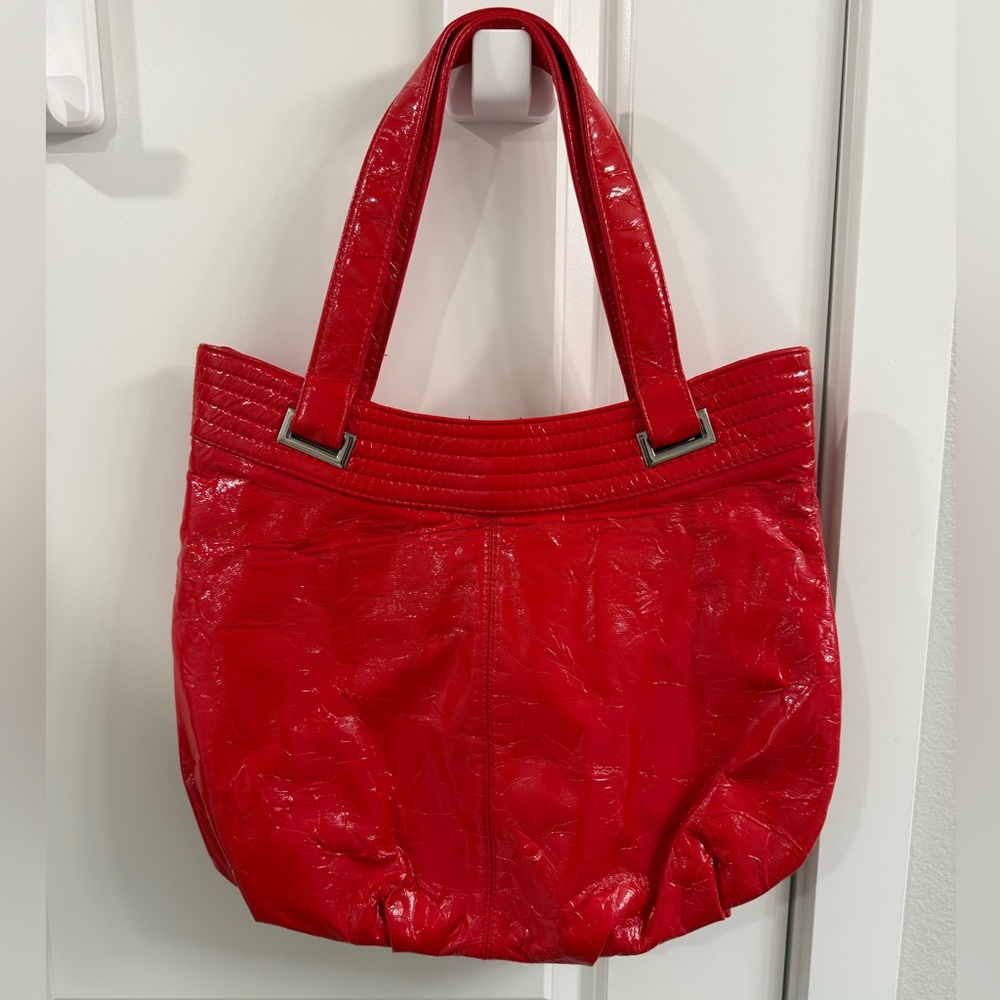 No brand - vibrant red hobo bag